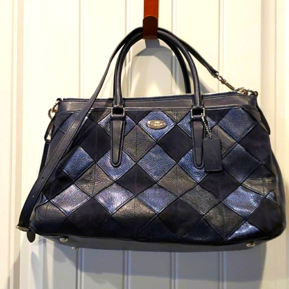 Coach Morgan Satchel Patchwork Blue